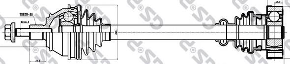 Semieixo (acionador) dianteiro direito VAG 701407449BX preço, a partir de 19,76 USD
