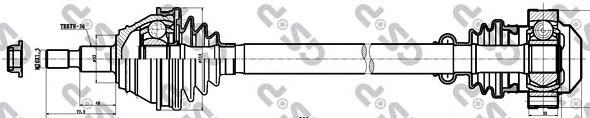 Compre 1J0407272BJ VAG Semieixo (acionador) dianteiro direito