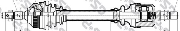 Semieixo (acionador) dianteiro esquerdo GSP 210189 preço, a partir de 73,95 USD