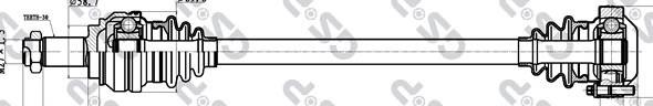 Semieixo traseiro direito BMW 33207580946 preço, a partir de 163,38 USD