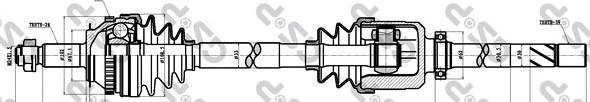 Semieixo (acionador) dianteiro direito Trakmotive/Surtrack 300495 preço, a partir de 151,53 USD