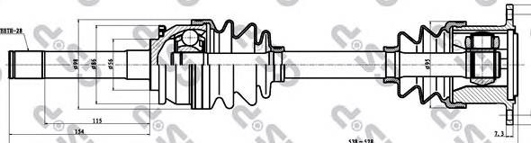 Semieixo (acionador) dianteiro direito Mitsubishi MR276860 preço, a partir de 153,23 USD