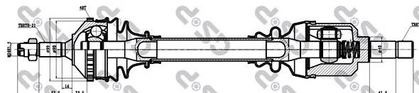 Semieixo (acionador) dianteiro esquerdo Peugeot/Citroen 3272AP preço, a partir de 62,99 USD