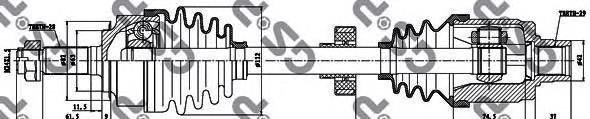 Compre GI481 Japan Parts Semieixo (acionador) dianteiro direito