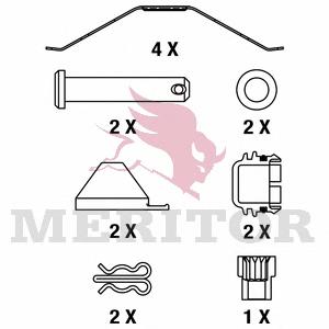 MDP3087K Arvin Meritor Sapatas do freio traseiras de disco