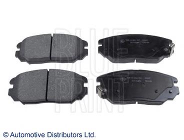 Sapatas do freio dianteiras de disco Hyundai/Kia 581013KA20