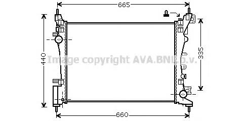 13249566 Opel Radiador de esfriamento de motor