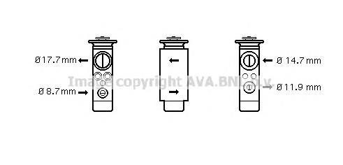 1618314 Opel Válvula TRV de aparelho de ar condicionado