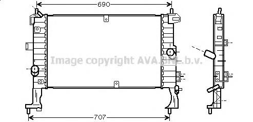 13148295 Opel Radiador de esfriamento de motor