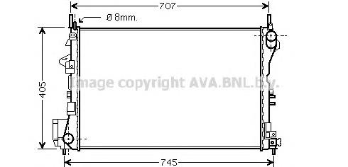 1300244 Opel Radiador de esfriamento de motor