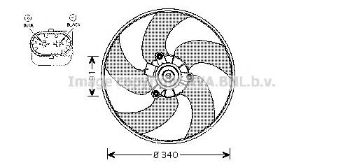 Ventilador elétrico de esfriamento montado (motor + roda de aletas) VAN Wezel 4028745 preço, a partir de 42,00 USD