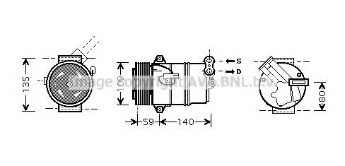 090135016040 PSH Compressor de aparelho de ar condicionado