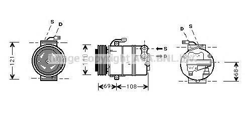 Compressor de aparelho de ar condicionado 9132918 Opel