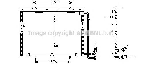 Radiador de aparelho de ar condicionado 2028300870 Mercedes