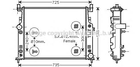 A2515000003 Mercedes Radiador de esfriamento de motor