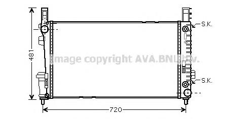 A1695000003 Mercedes Radiador de esfriamento de motor