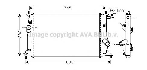 RF7N15200 Mazda Radiador de esfriamento de motor