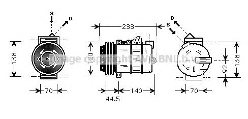 9744728808 Mercedes Compressor de aparelho de ar condicionado