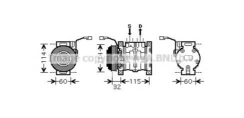 700510646 DRI Compressor de aparelho de ar condicionado