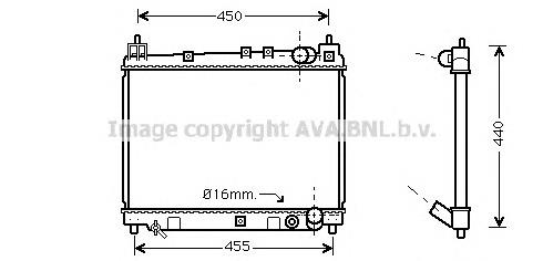 Radiador de esfriamento de motor 1640021080 Toyota