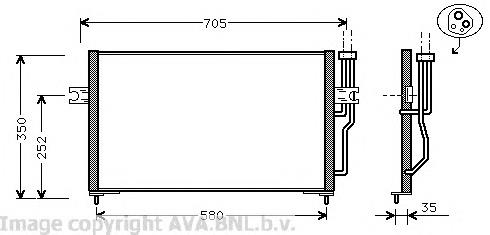 350213 NRF Radiador de aparelho de ar condicionado