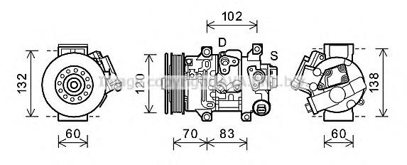 Compressor de aparelho de ar condicionado Toyota 883101A730 preço, a partir de 117,58 USD