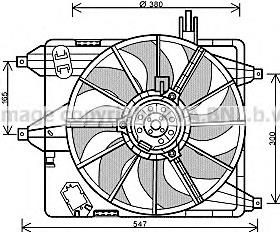 Difusor do radiador de esfriamento, montado com motor e roda de aletas Polcar 601223W3 preço, a partir de 52,87 USD