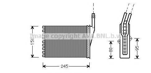 Radiador de forno (de aquecedor) 8FH351024361 HELLA