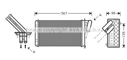 Compre 7701038542 Renault (RVI) Radiador de forno (de aquecedor)