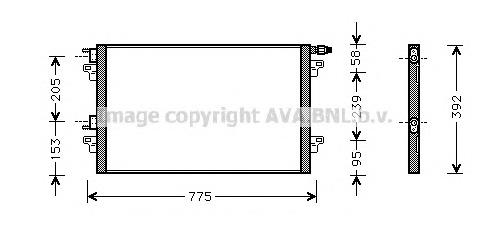 8200008763C Renault (RVI) Radiador de aparelho de ar condicionado