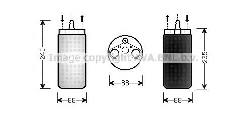 8200766008 Renault (RVI) Tanque de recepção do secador de aparelho de ar condicionado