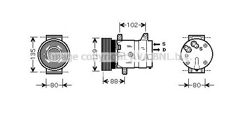 Compre 1135289 Renault (RVI) Compressor de aparelho de ar condicionado