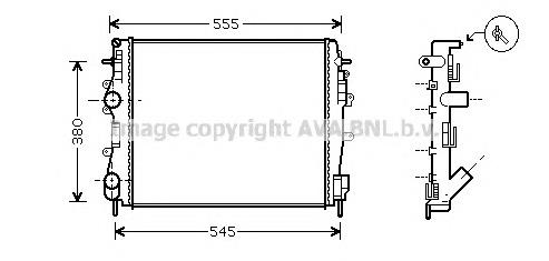 7711135540 Renault (RVI) Radiador de esfriamento de motor