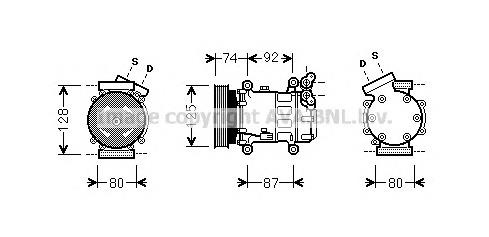 7711368902 Renault (RVI) Compressor de aparelho de ar condicionado