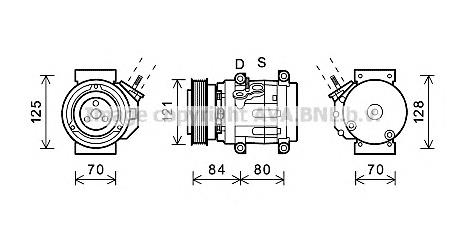 Compressor de aparelho de ar condicionado CS2032212B1 Delphi