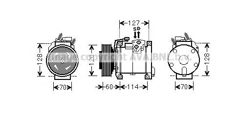 Compressor de aparelho de ar condicionado Chrysler 5005420AD preço, a partir de 119,75 USD