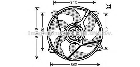 Ventilador elétrico de esfriamento montado (motor + roda de aletas) Maxgear AC259285 preço, a partir de 98,32 USD