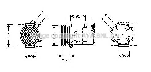 00006453QH Peugeot/Citroen Compressor de aparelho de ar condicionado