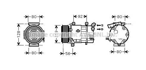 Compressor de aparelho de ar condicionado Peugeot/Citroen 648701 preço, a partir de 149,50 USD