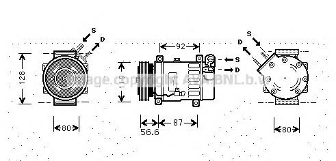 SD7V161242 Peugeot/Citroen Compressor de aparelho de ar condicionado