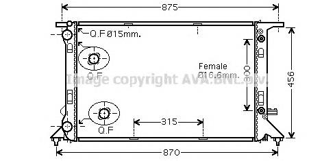 9A712125110 VAG Radiador de esfriamento de motor