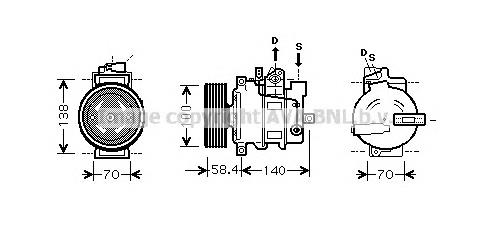 134360 ACR Compressor de aparelho de ar condicionado