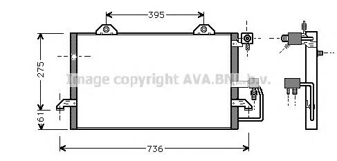 Radiador de aparelho de ar condicionado 8A0260403AA VAG