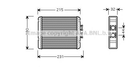 8Z0819030 VAG Radiador de forno (de aquecedor)