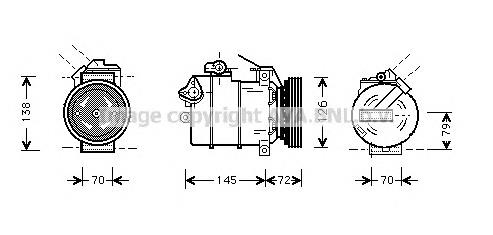Compressor de aparelho de ar condicionado NRF 32519