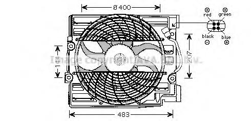 Compre 201623W1 Polcar Difusor do radiador de aparelho de ar condicionado, montado com roda de aletas e o motor