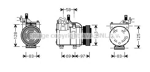 Compressor de aparelho de ar condicionado Nissens 89264