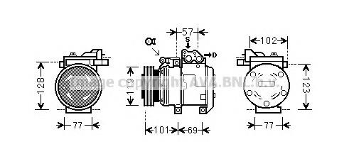 9770107200 Hyundai/Kia Compressor de aparelho de ar condicionado