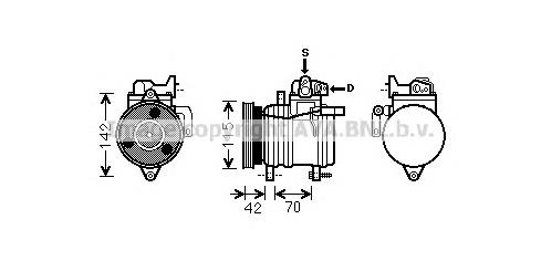 9770107100 Hyundai/Kia Compressor de aparelho de ar condicionado