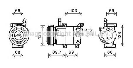 Compressor de aparelho de ar condicionado Nissens 890176